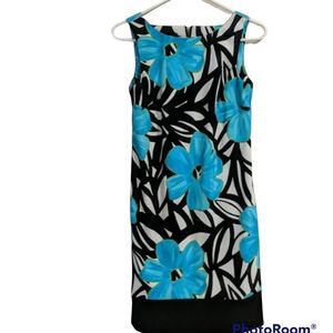 Women's Summer Dress, Floral Sheath Dress, Womens Geometric Dress